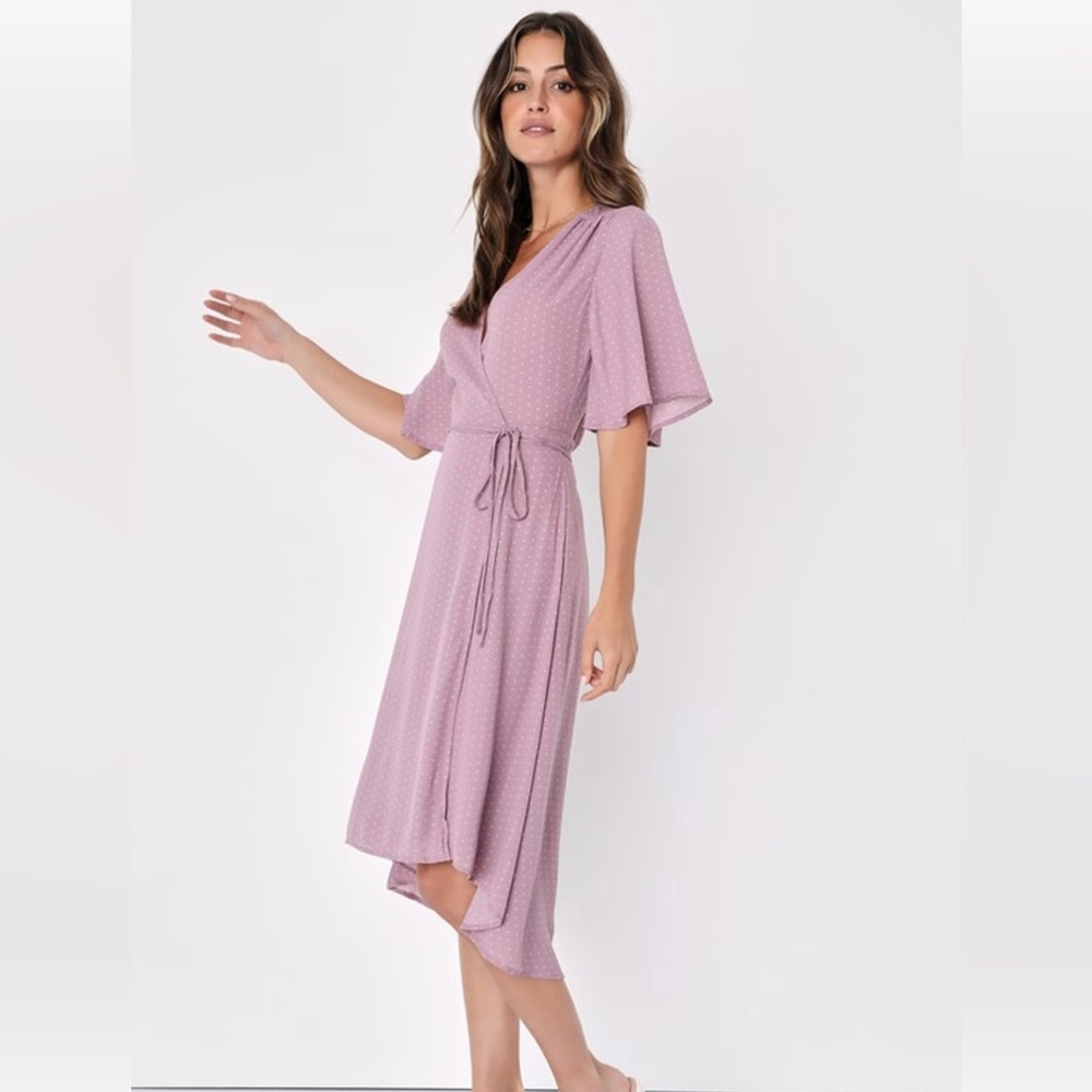 NWT LuLus Purple Wrap Dress